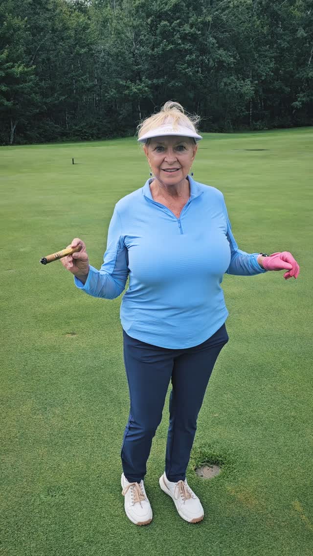Alice nails it with the cigar! When the mosquitoes smell deet, its time to eat!!. This course personifies Northern Minnesota. Lush fairways, heavily wooded and lots of water. Spectacular views and outstanding landscapes. #golfstagram #golfcontentnetwork #instagolf #instagolfers #couplesgoals #golf #beautifuldestinations #seniors #traveltheworld #vicegolf #ducadelcosma #shotscope #tifosisunglasses #tristategolf #retiredlife #seniorstravelling #couplestravelgoals #couples