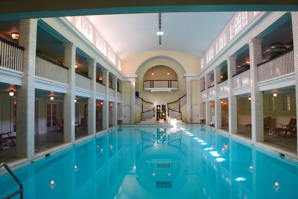 Indoor mineral water pool