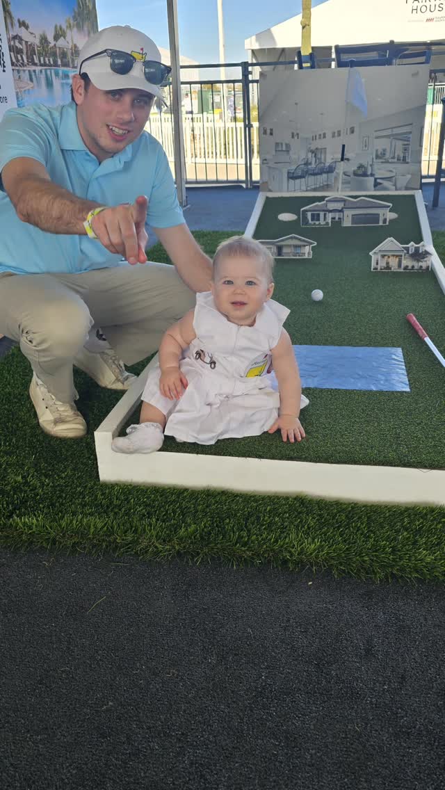 Day 2! Moving day, either go home or stay and play weekend! Tomorrow we expect massive crowds. Fun day with lots of kids enjoying family zone. There were multiple libation stations. Of course, Alice has her own security! Ha Ha. The weather is absolutely perfect 👌 #golfstagram #golfcontentnetwork #couplesgoals #beautifuldestinations #golf