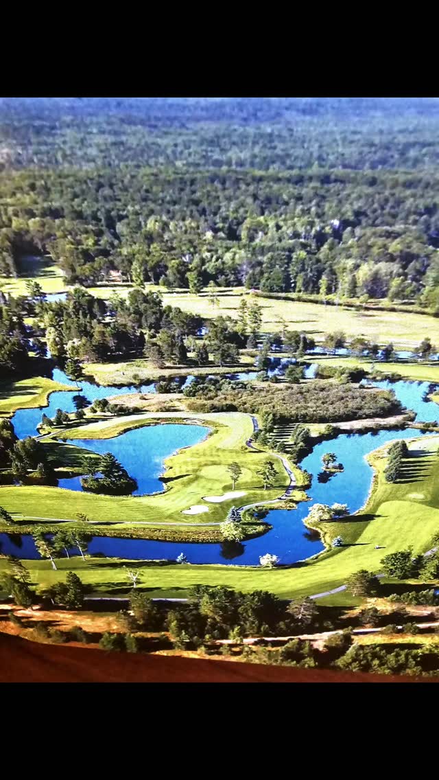 GARLAND LODGE AND GOLF RESORT. We traveled from hot dry desert of Arizona to the Gaylord Golf Mecca of Northern Michigan. We arrived @9pm to Garland Lodge. 4 Championship courses, restaurants and rustic log lodge with cozy fireplace in room . 
We went for a short brisk walk for clean mountain air @41 degrees. Brrrr! 
This should be a great week. #golfstagram #golfcontentnetwork #couplesgoals #garlandlodgeandresort #gaylordgolfmecca