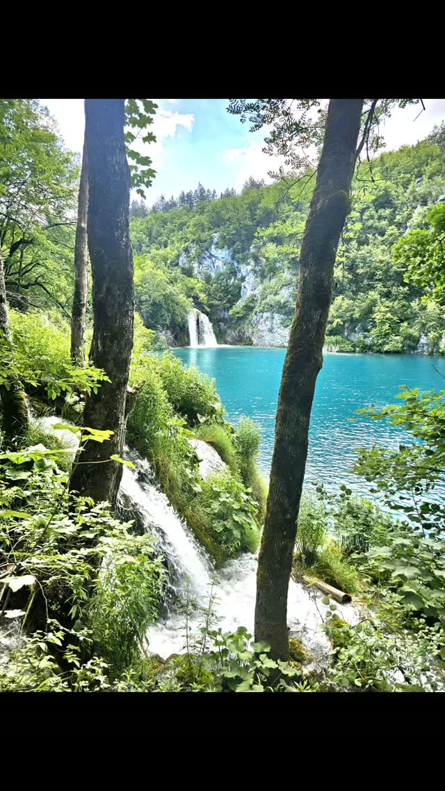 PLITVICE NATIONAL PARK  PART 1
After a 5 hour drive from Dubrovnik, we arrived in the mountains of Plitvice National Park. The park is enormous. The lakes and waterfalls are second to none. Thousands of crystal clear water falls are everywhere. 

We decided to go to lower lakes area and see great falls. After short boat ride to a dock we hiked over 5 kilometers to and from falls. After driving all day, it was exhausting, but worth it. 
Drought has the great falls to smaller than normal flow, but, the cascading ponds and streams were raging.
Cedar logs are cut for walking trails among streams and falls. Grass lands intermingled with streams. 
#plitvicelakesnationalpark #croatia #waterfallsofinstagram #travelingram #adventure